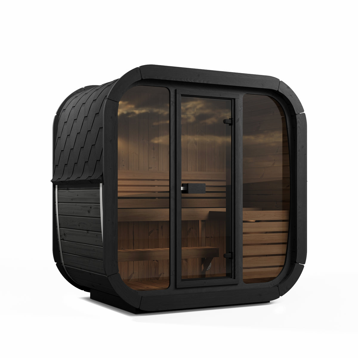 SaunaLife CL4GB Black Outdoor Sauna Kit – Up to 3 People – DIY Paint Included