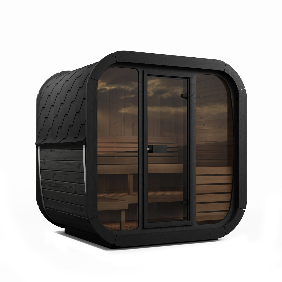 SaunaLife CL5GB Black Outdoor Sauna Kit – Up to 4 People – DIY Paint Included