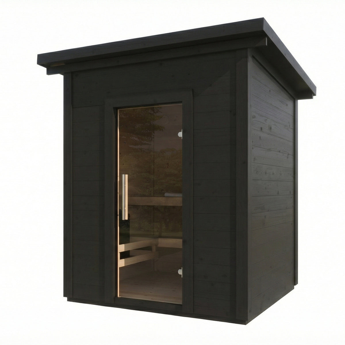 SaunaLife G2B Black Outdoor Sauna Kit – Up to 4 People – DIY Paint Included
