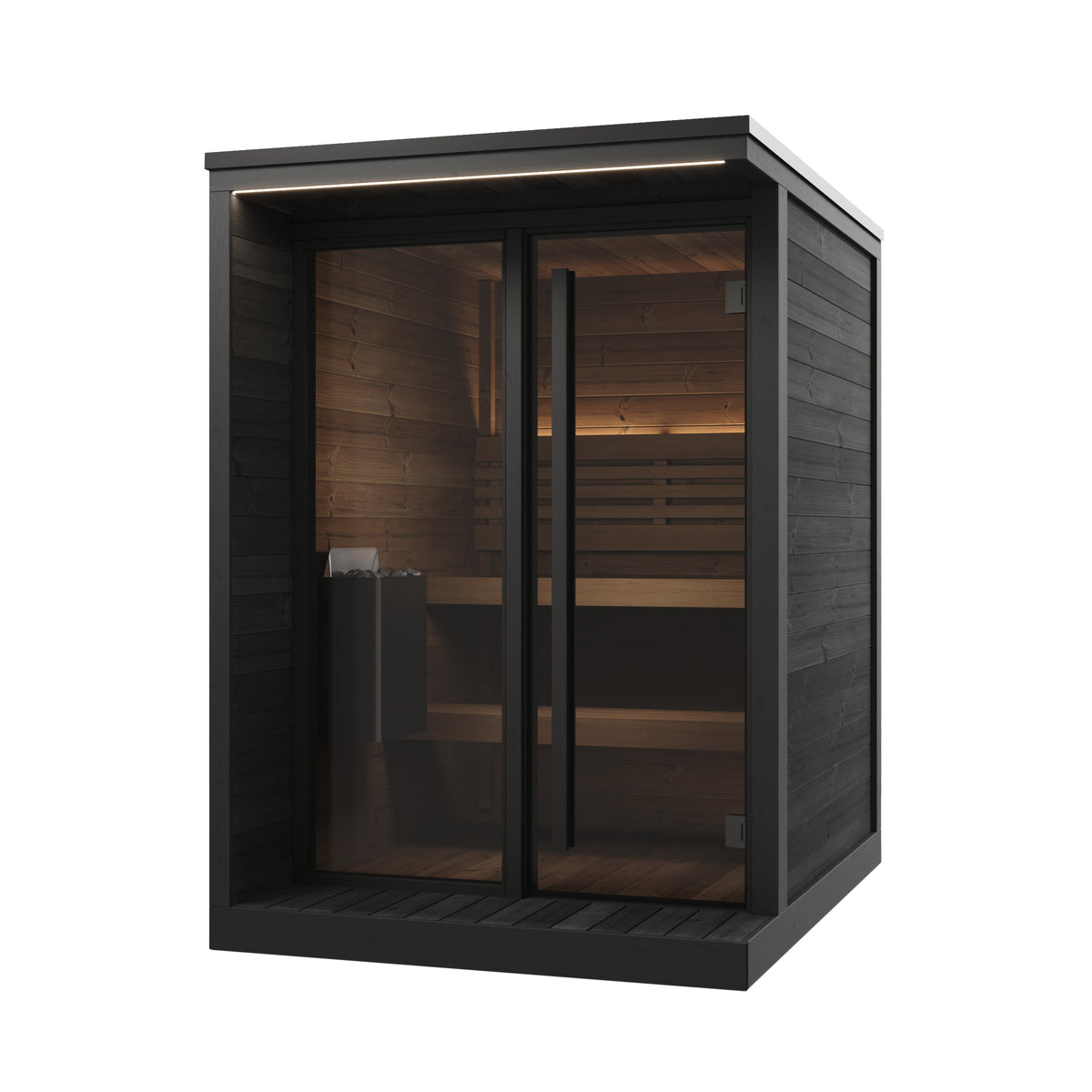 SaunaLife GL4B Black Outdoor Sauna Kit – Up to 4 People – DIY Paint Included