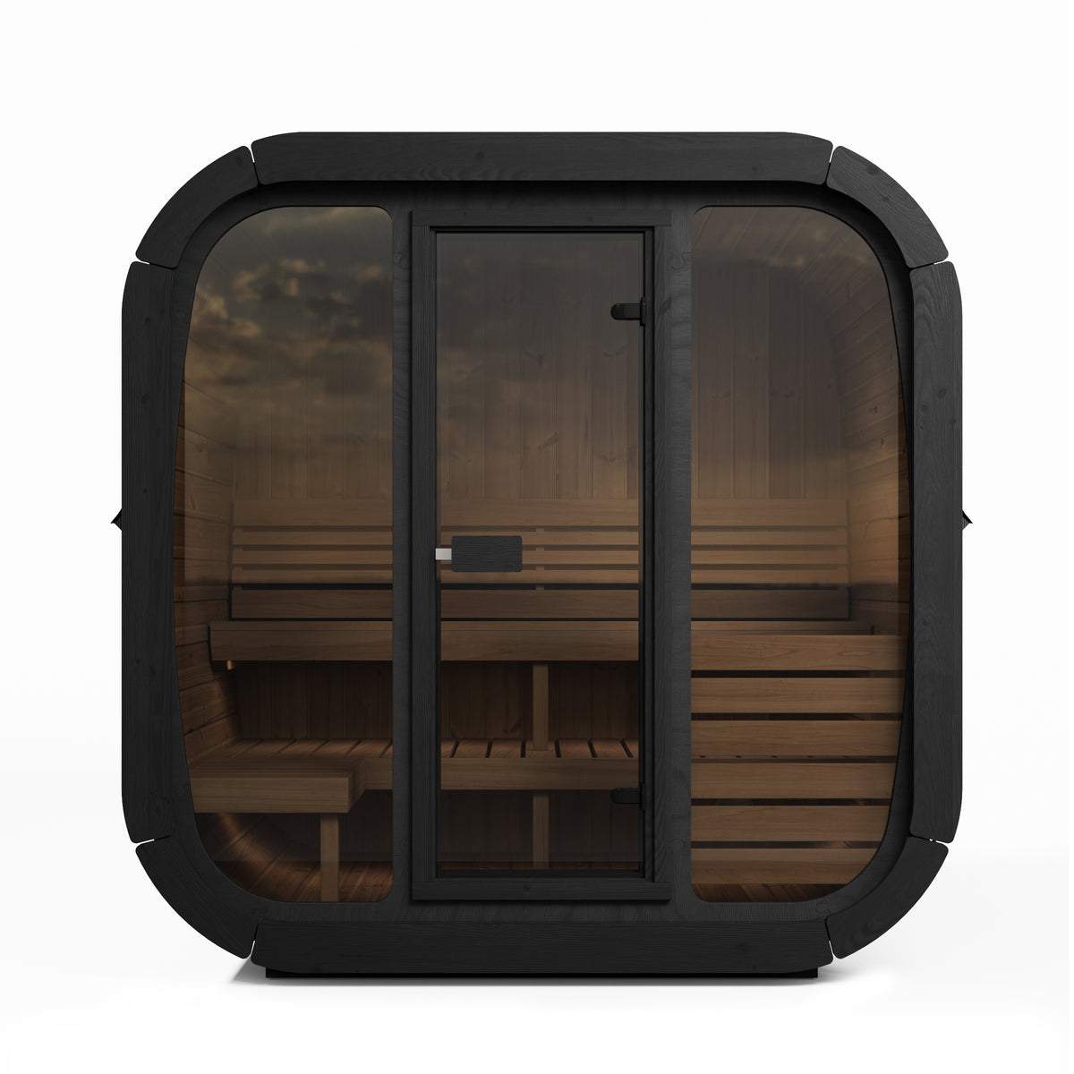 SaunaLife CL5GB Black Outdoor Sauna Kit – Up to 4 People – DIY Paint Included