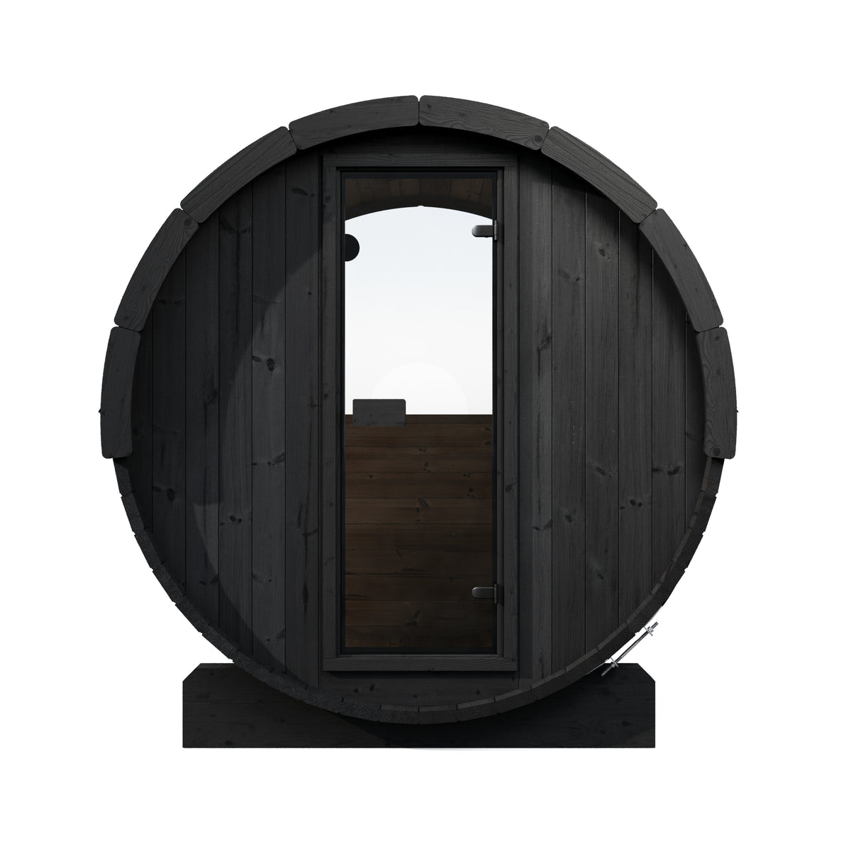 SaunaLife E6WB Black Barrel Sauna Kit – Up to 3 People – DIY Paint Included