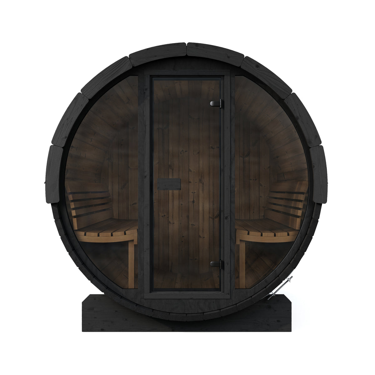 SaunaLife E8GB Black Barrel Sauna Kit – Up to 6 People – DIY Paint Included