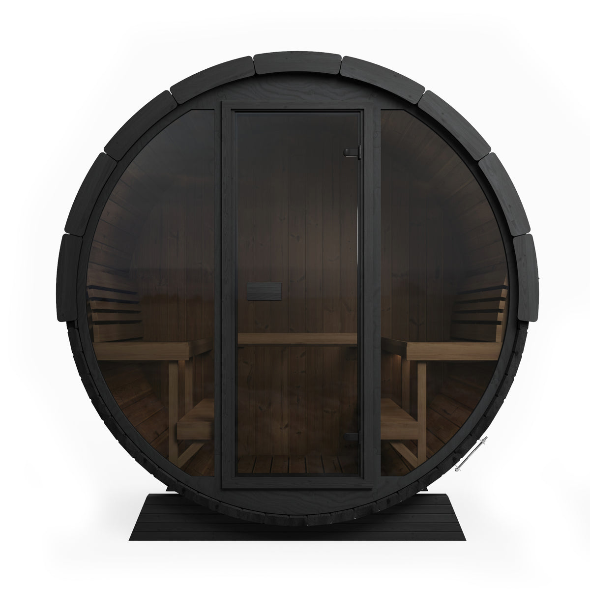 SaunaLife EE8GB Black Barrel Sauna Kit – Up to 6 People – DIY Paint Included