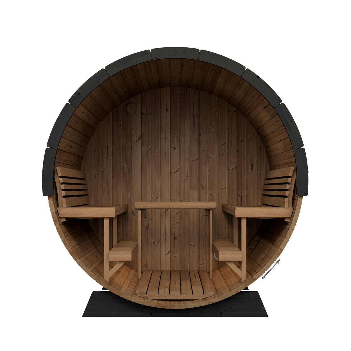 SaunaLife EE8GB Black Barrel Sauna Kit – Up to 6 People – DIY Paint Included