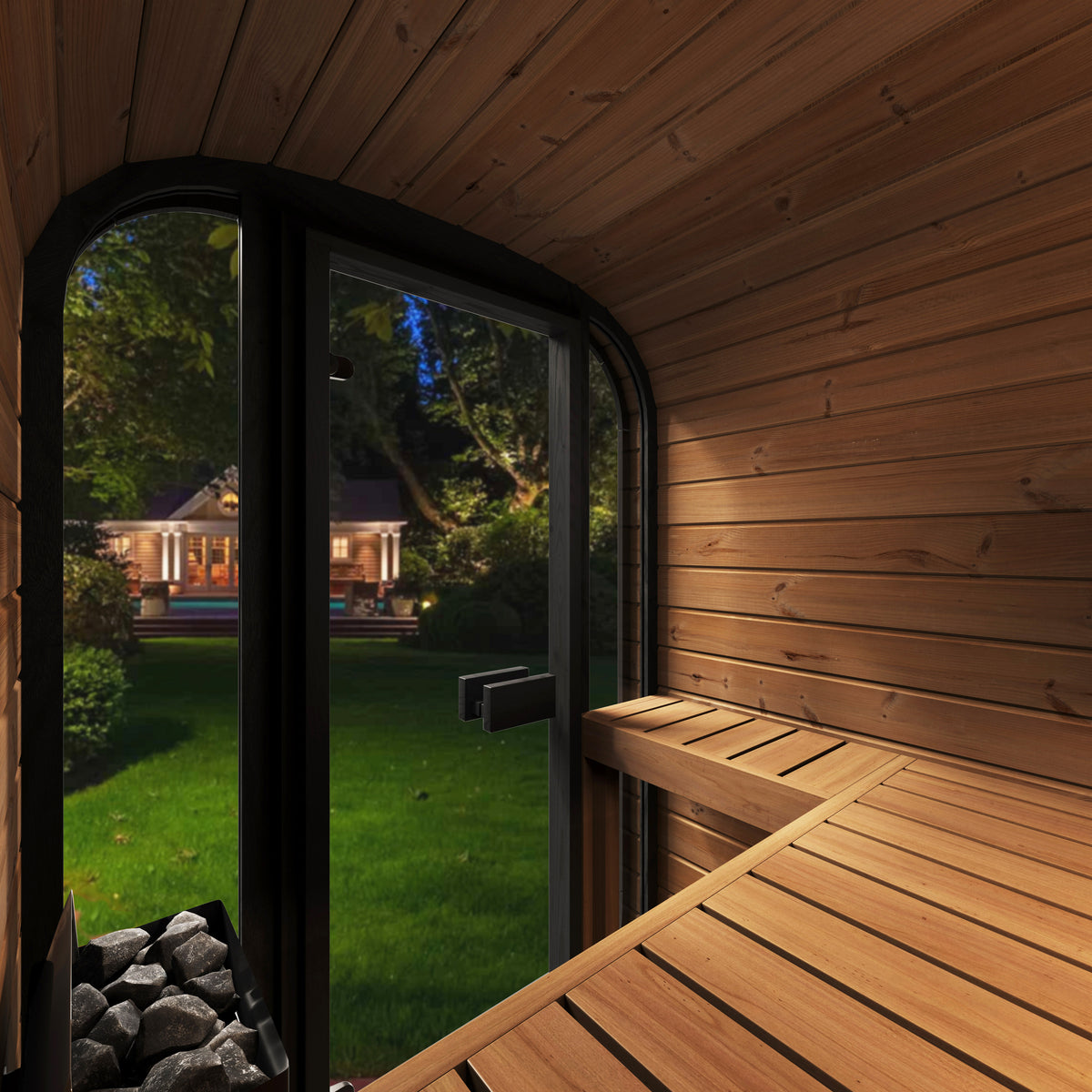 SaunaLife CL3GB Black Outdoor Sauna Kit – Up to 2 People – DIY Paint Included