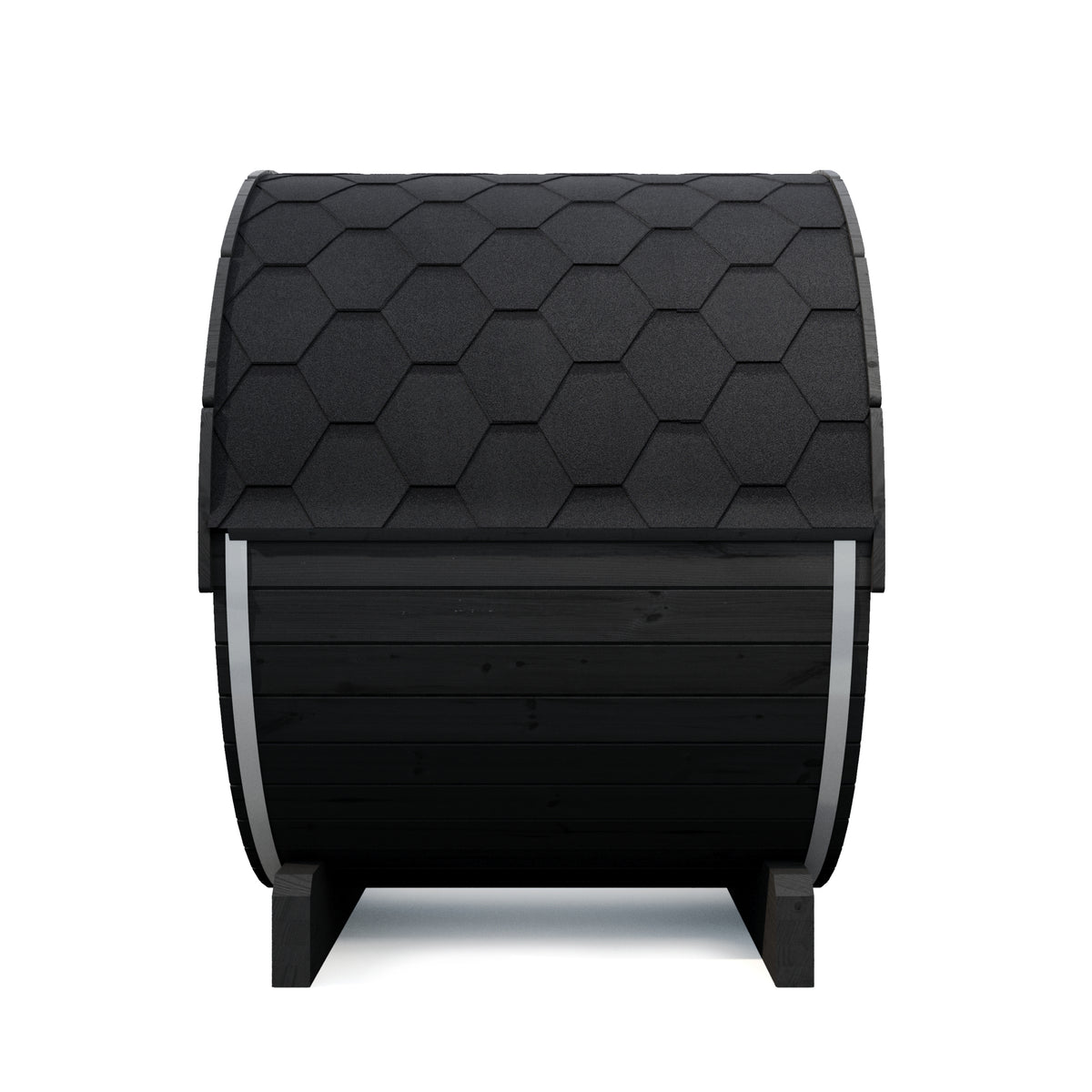 SaunaLife E6WB Black Barrel Sauna Kit – Up to 3 People – DIY Paint Included