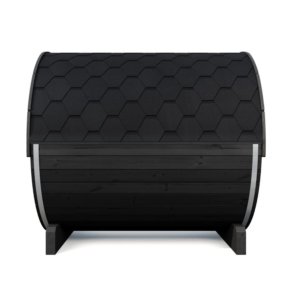SaunaLife E8B Black Barrel Sauna Kit – Up to 6 People – DIY Paint Included