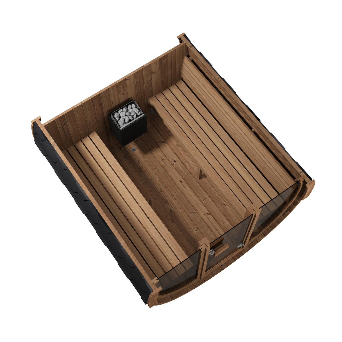 SaunaLife E8GB Black Barrel Sauna Kit – Up to 6 People – DIY Paint Included