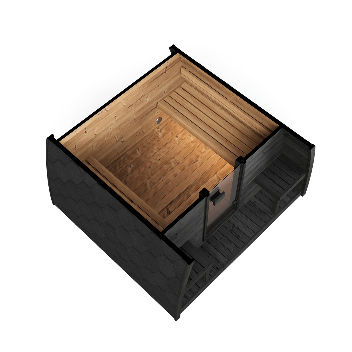 SaunaLife G3B Black Outdoor Sauna Kit – Up to 6 People – DIY Paint Included