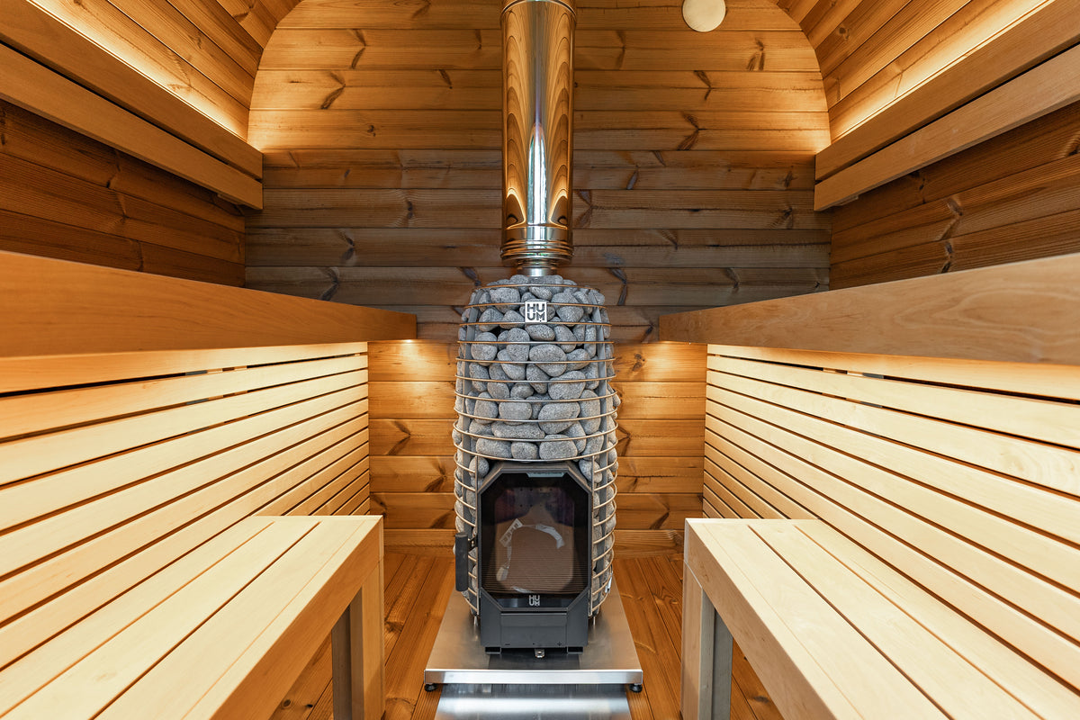Leil® Saunas Black Cube Comfort (6-Person) Outdoor Sauna
