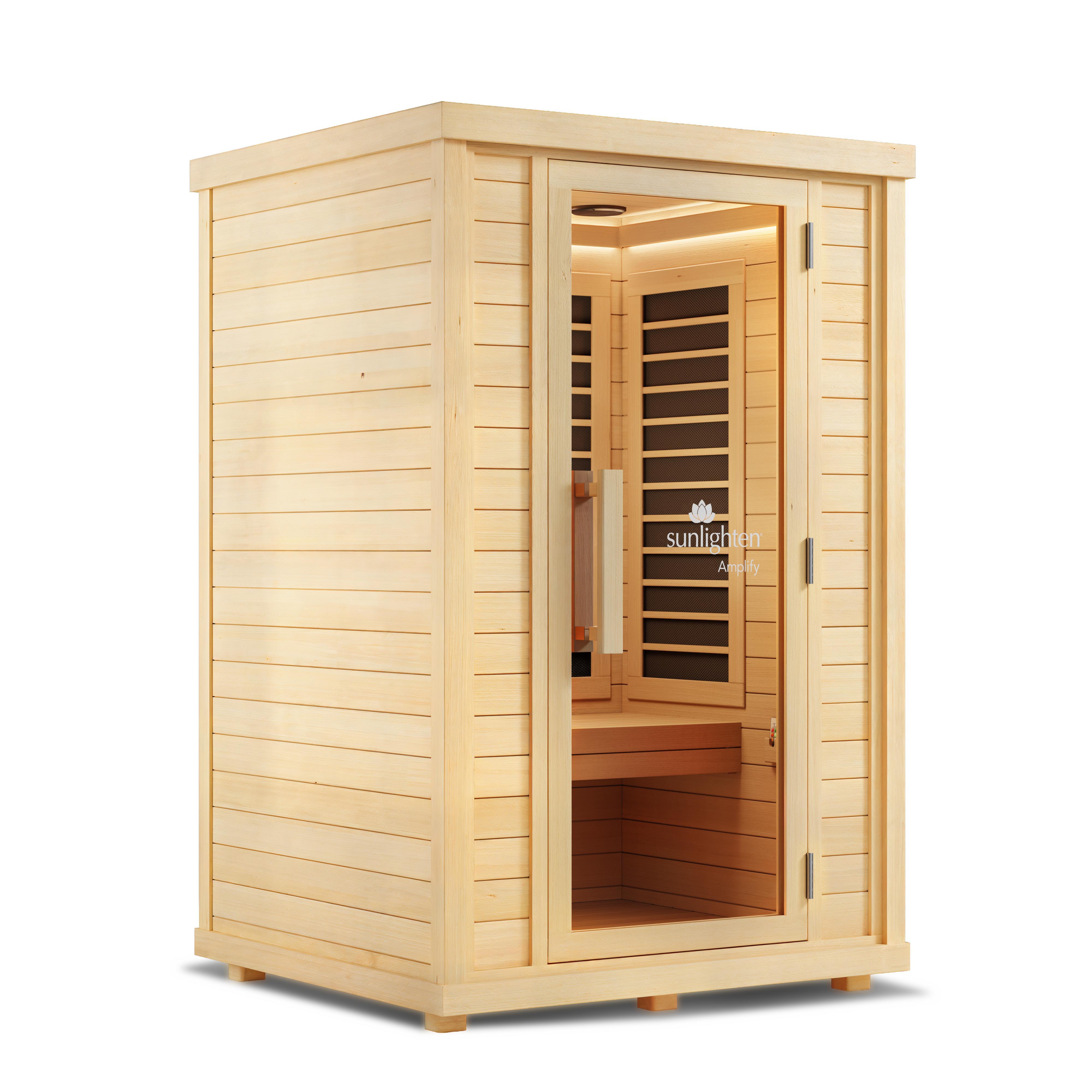 Sunlighten Amplify II 2-Person Full Spectrum Infrared Sauna for Indoor Home Recovery