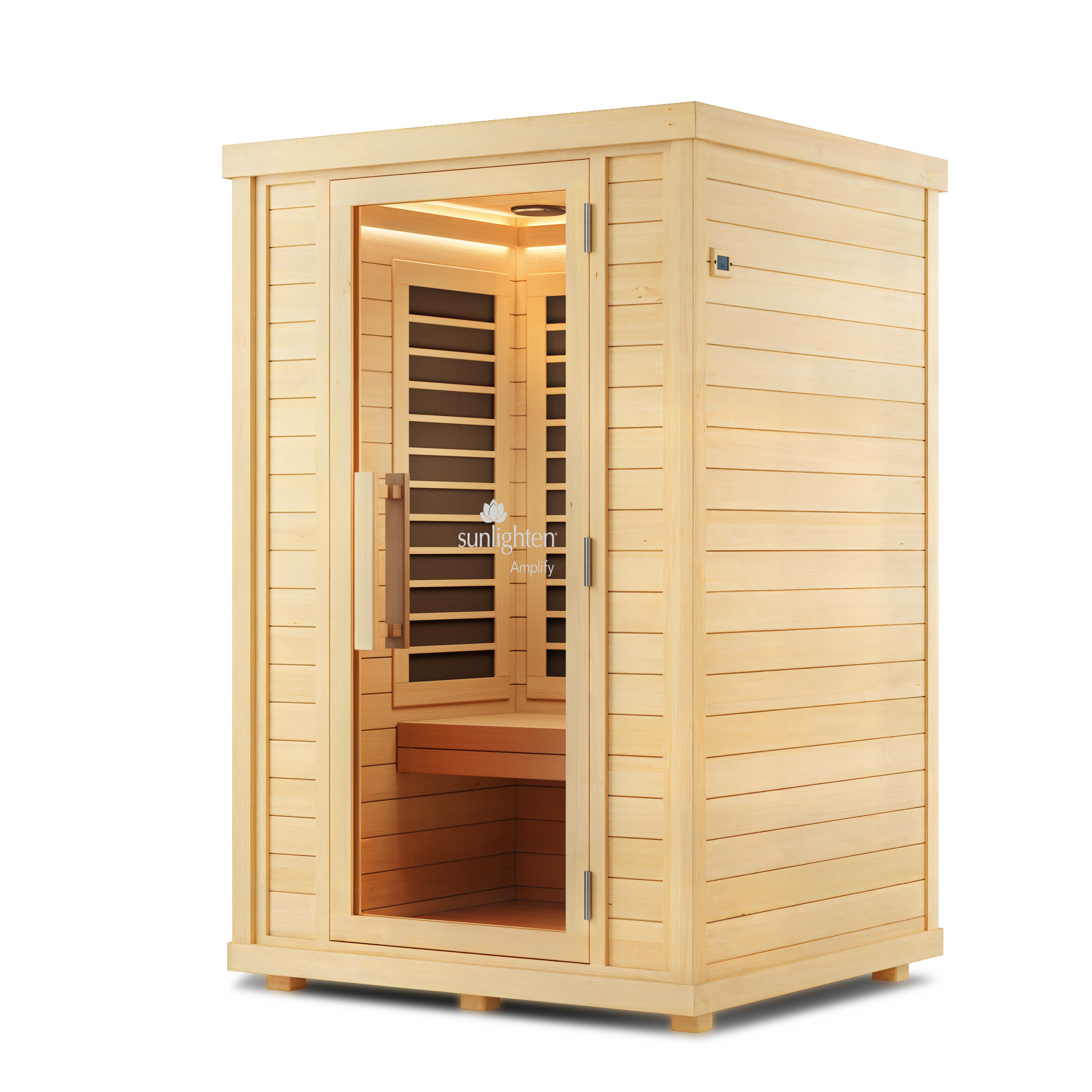 Sunlighten Amplify II 2-Person Full Spectrum Infrared Sauna for Indoor Home Recovery