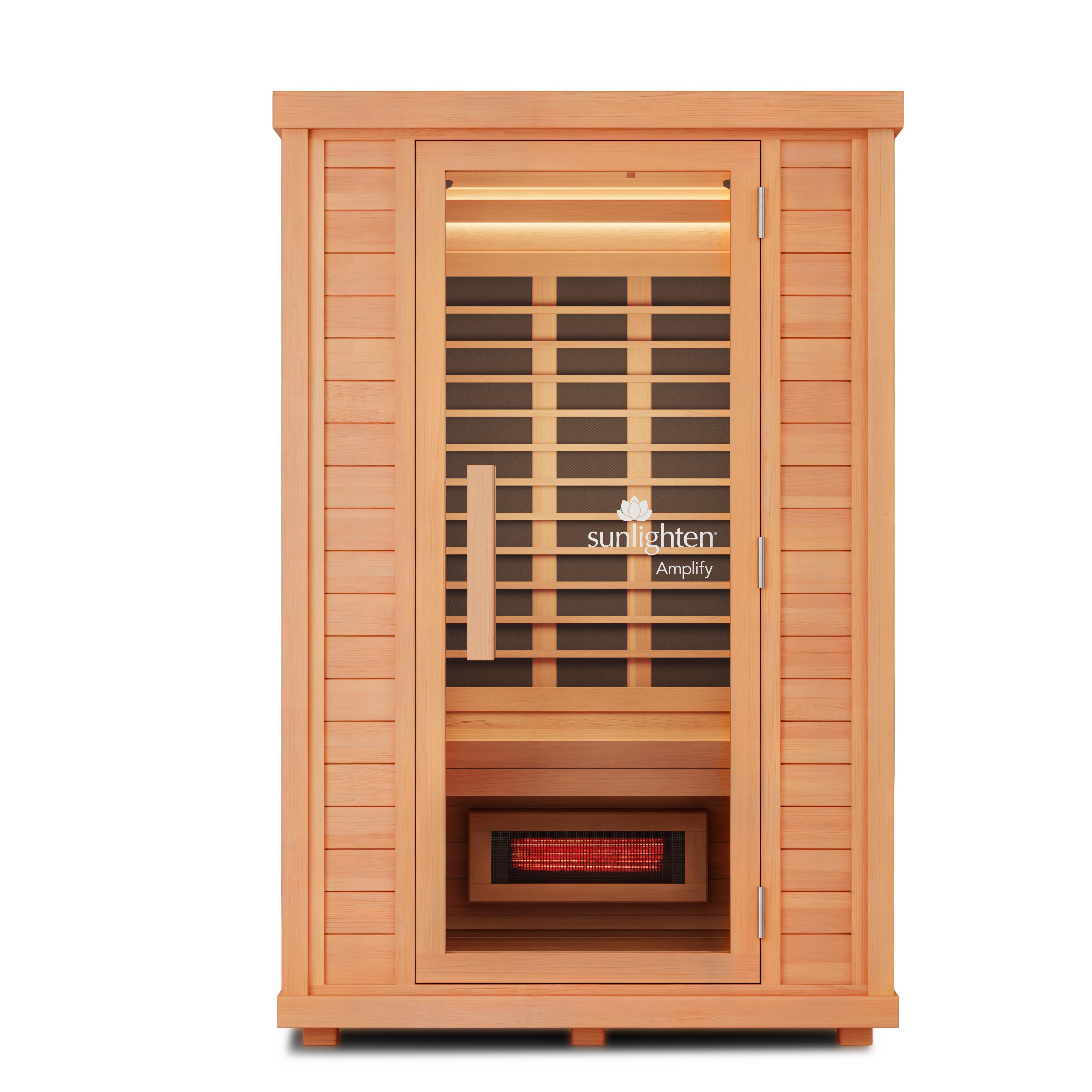Sunlighten Amplify II 2-Person Full Spectrum Infrared Sauna for Indoor Home Recovery