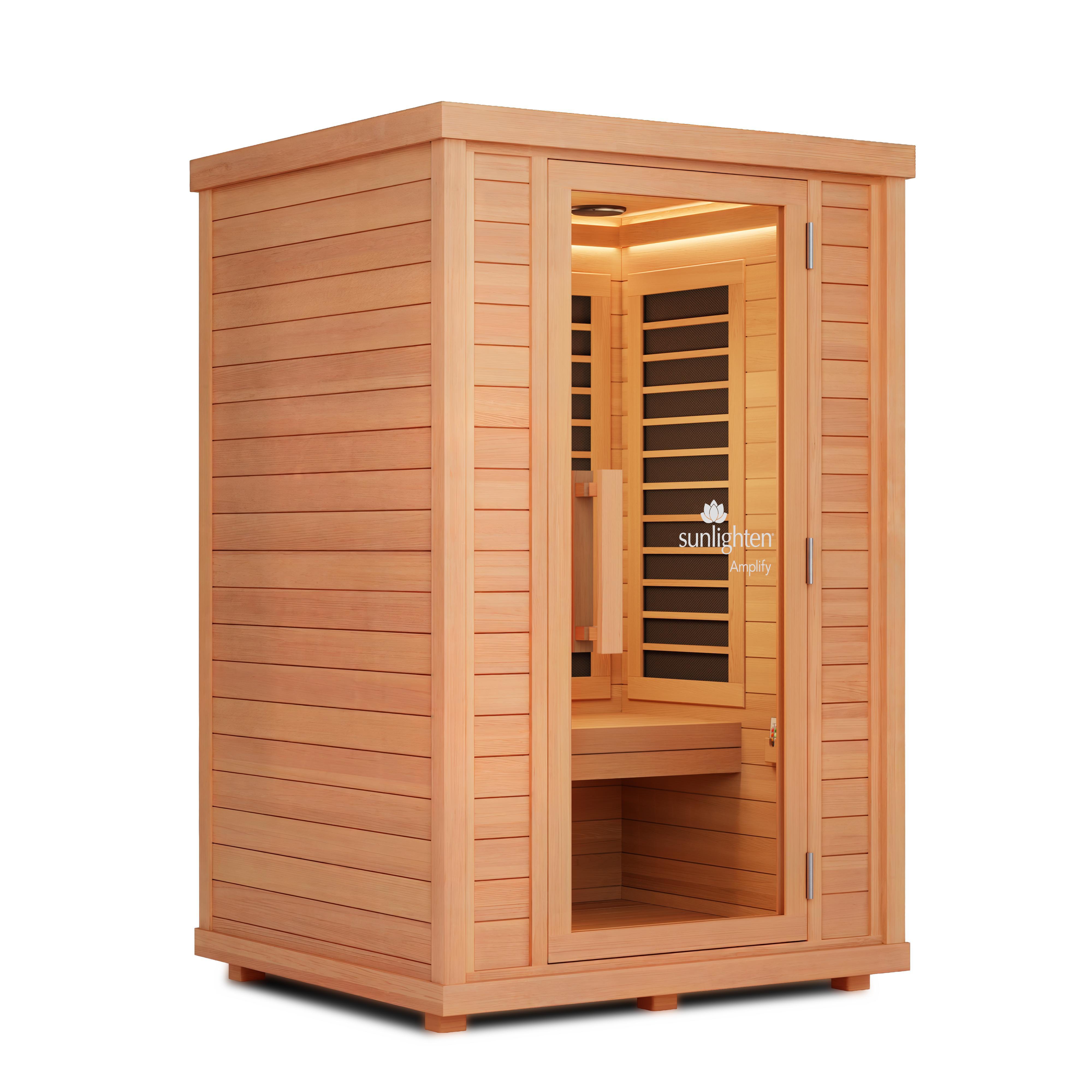 Sunlighten Amplify II 2-Person Full Spectrum Infrared Sauna for Indoor Home Recovery