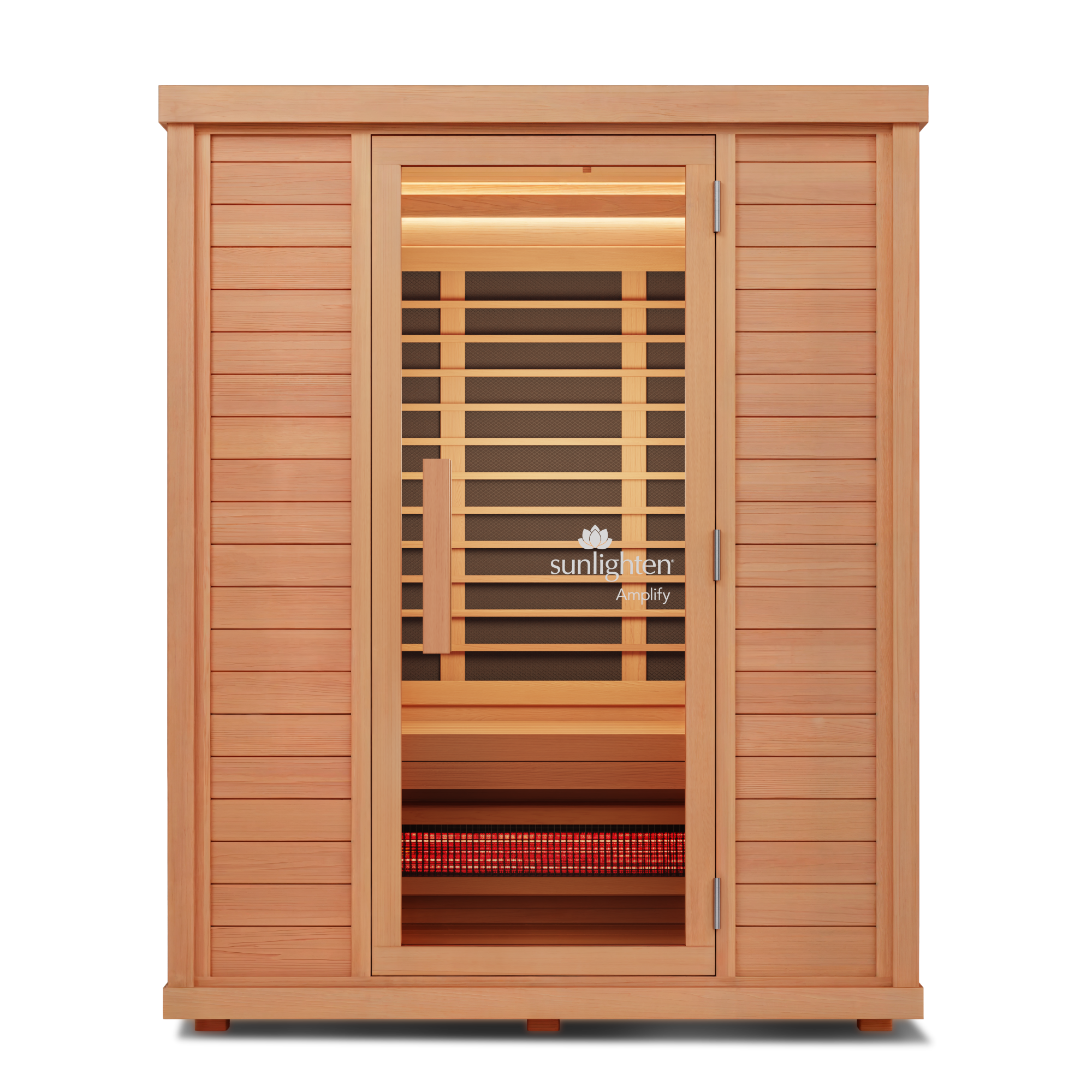 Sunlighten Amplify III 3-Person Full Spectrum Infrared Sauna for Indoor Home Recovery