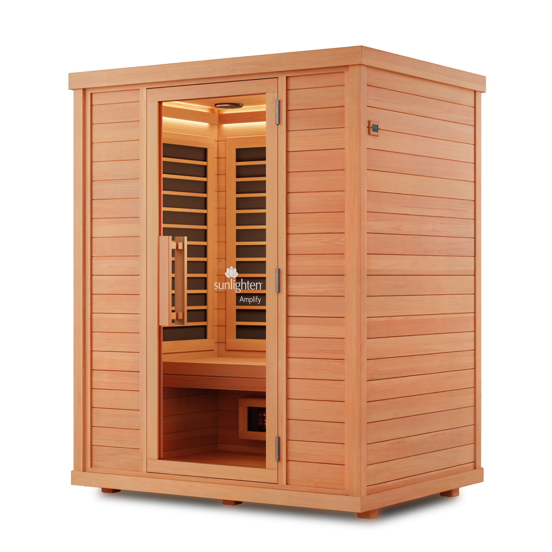 Sunlighten Amplify III 3-Person Full Spectrum Infrared Sauna for Indoor Home Recovery