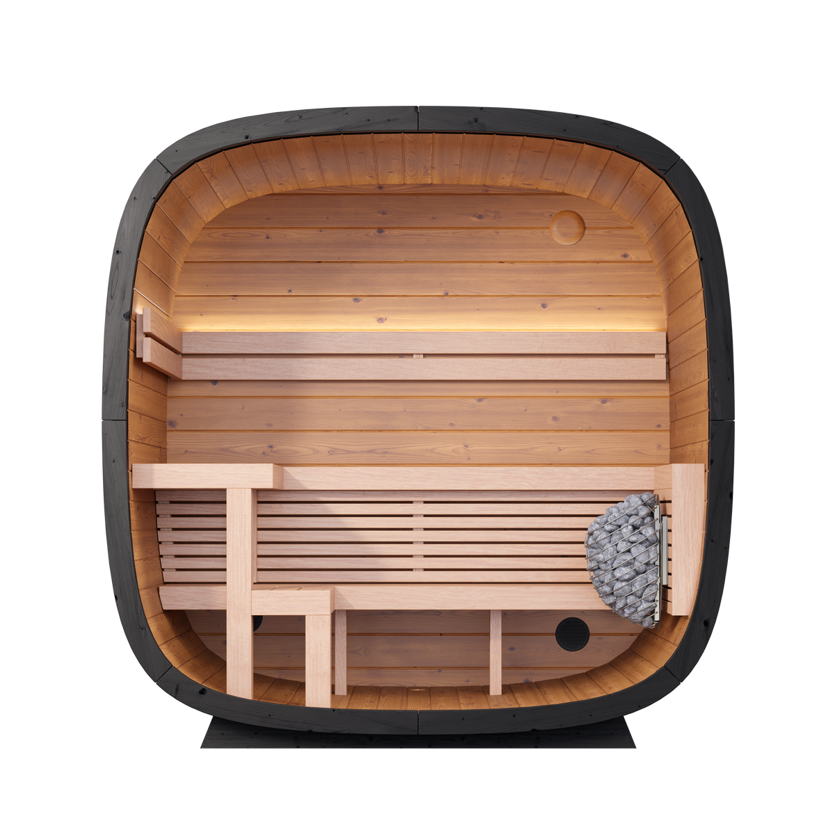 Leil® Saunas Black Cube Classic (4-Person) Outdoor Sauna