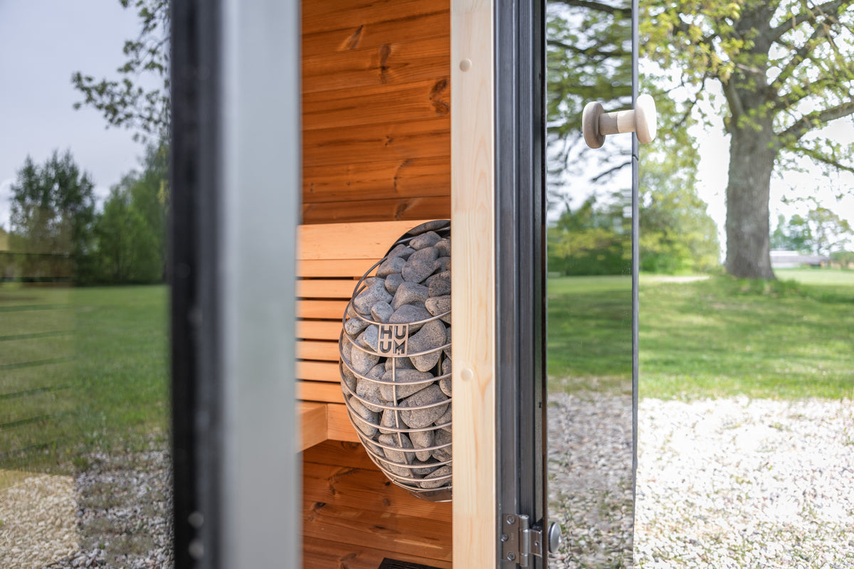 Leil® Saunas Black Cube Classic (4-Person) Outdoor Sauna