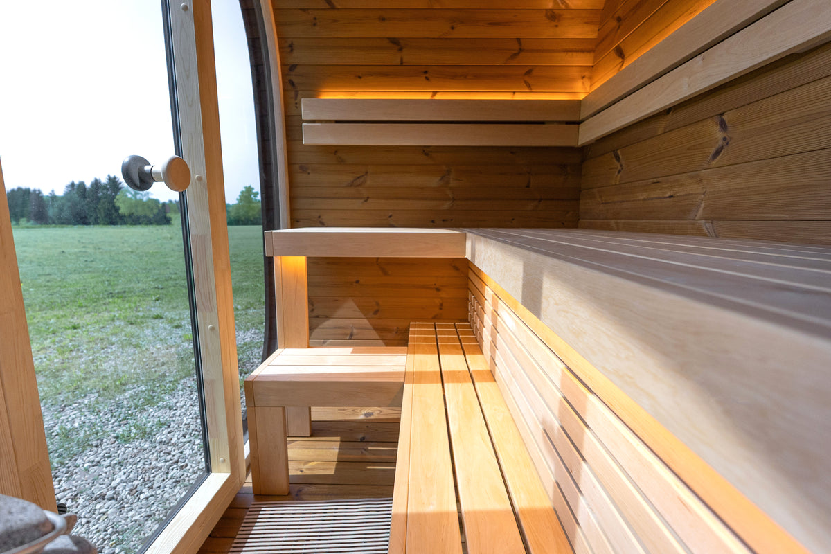 Leil® Saunas Black Cube Classic (4-Person) Outdoor Sauna