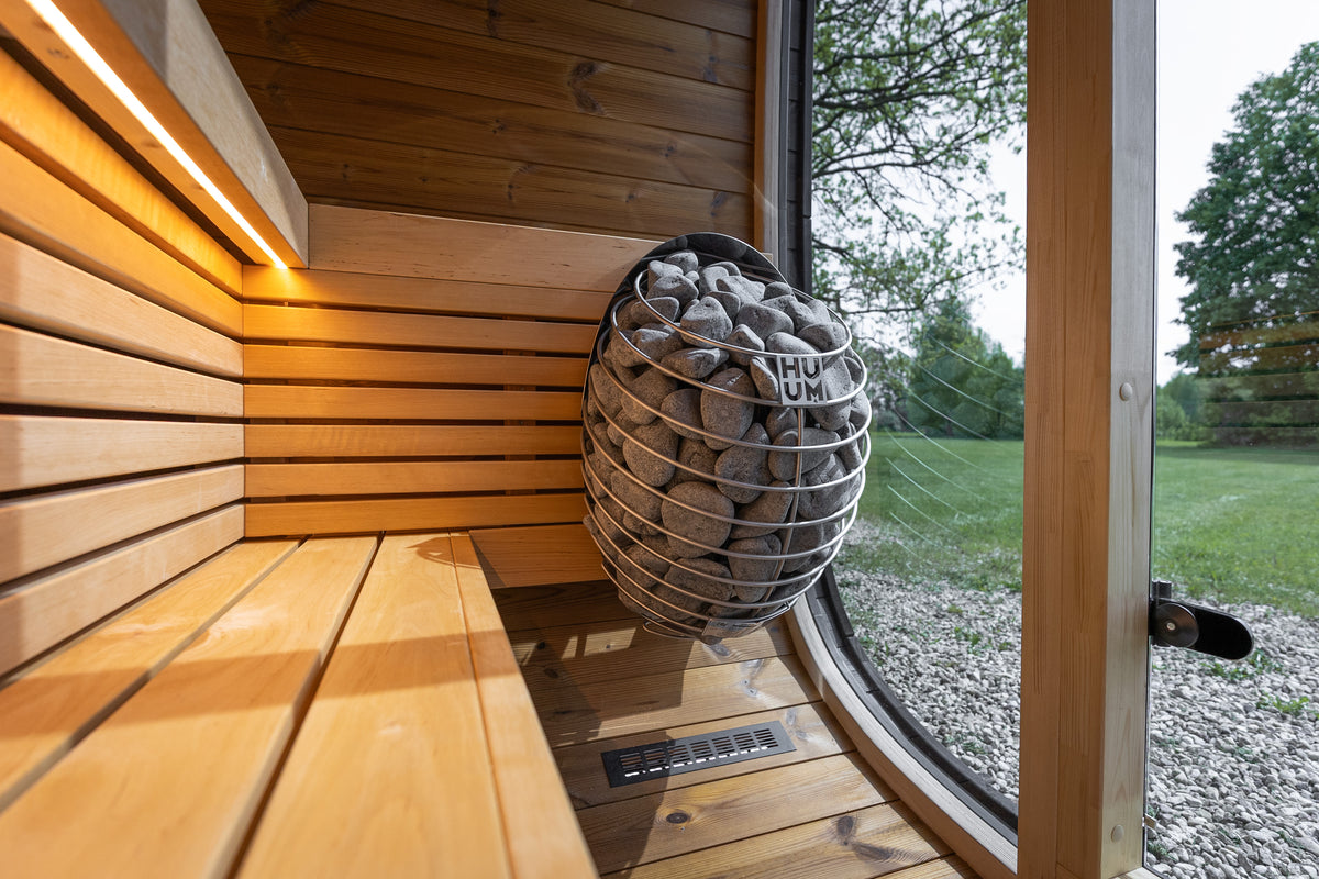 Leil® Saunas Black Cube Classic (4-Person) Outdoor Sauna