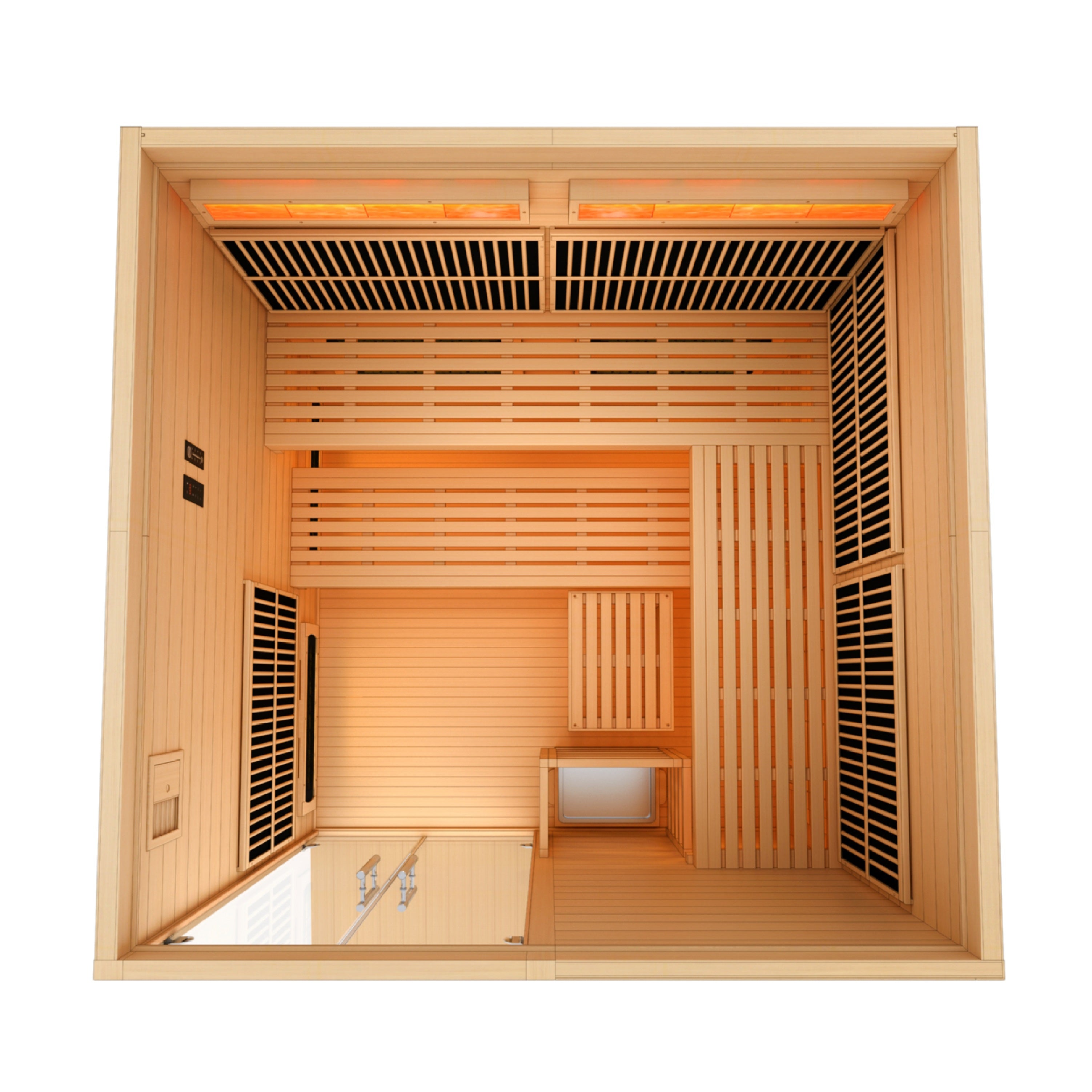 Golden Designs Toledo 6-Person Indoor Hybrid Sauna with Full Spectrum Infrared & Stove