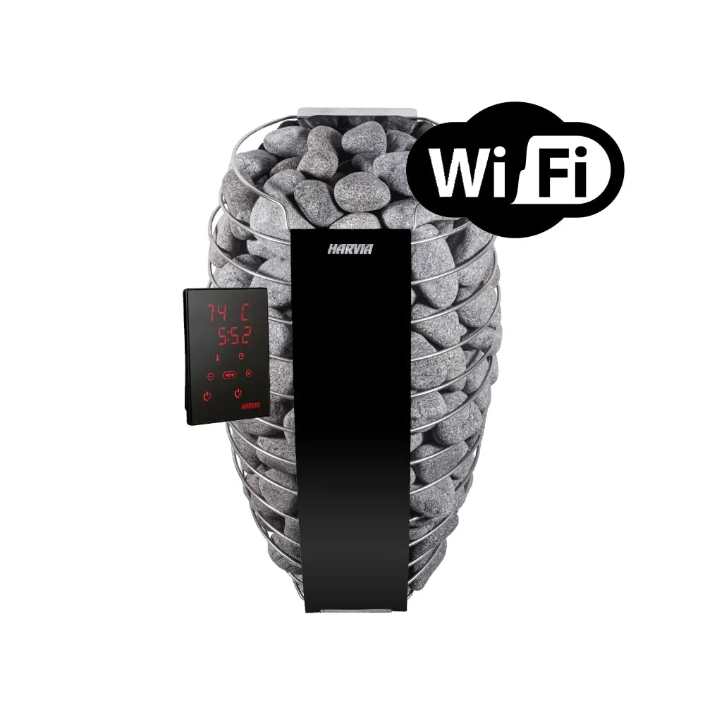 Vassa Finnish Barrel Sauna with WiFi Electric Heater for Outdoor Traditional Sauna Bathing