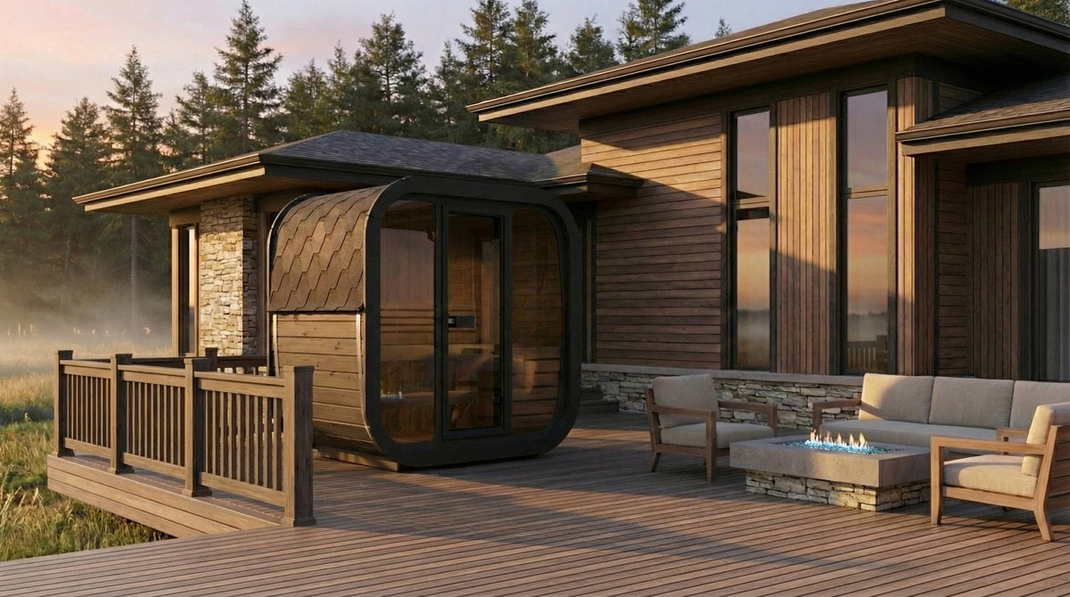 SaunaLife CL4GB Black Outdoor Sauna Kit – Up to 3 People – DIY Paint Included