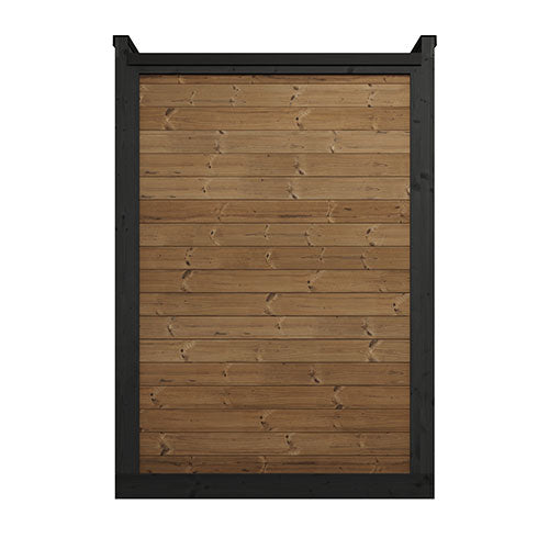SaunaLife GL4 4-Person Outdoor Traditional Sauna Kit with Glass Front