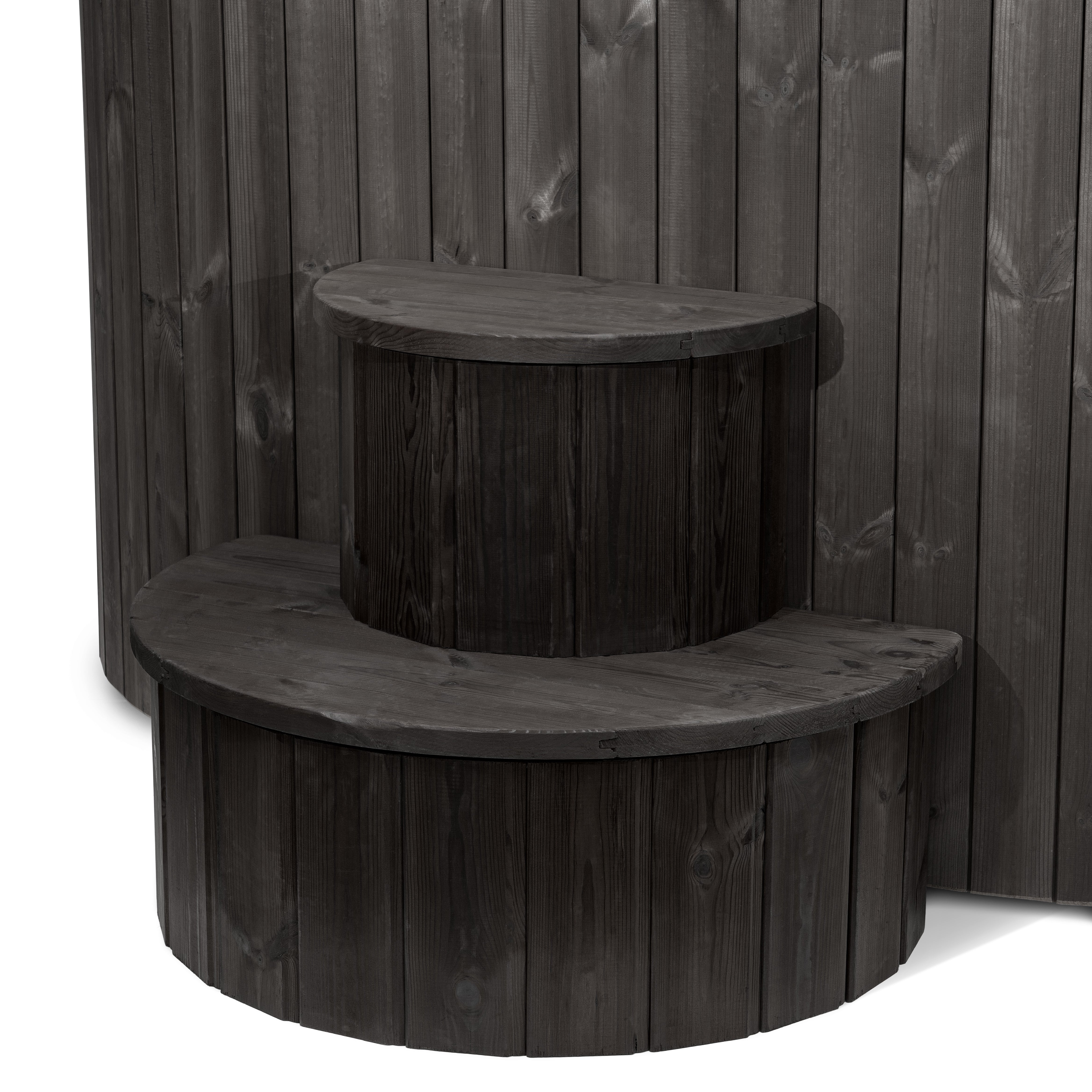 SaunaLife S2BC 2-Person Hot & Cold Immersion Tub – Black Wood