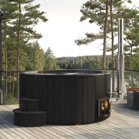 SaunaLife Model S6B Soak-Series Home Wood-Burning Hot Tub
