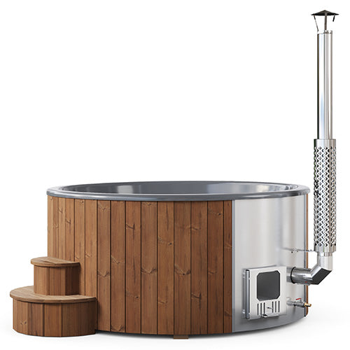 SaunaLife Model S6B Soak-Series Home Wood-Burning Hot Tub
