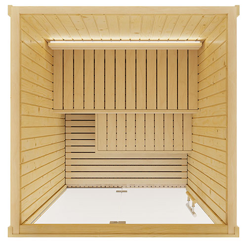SaunaLife X2 Indoor Traditional Sauna DIY Kit w/LED Light System, 1-2-Person