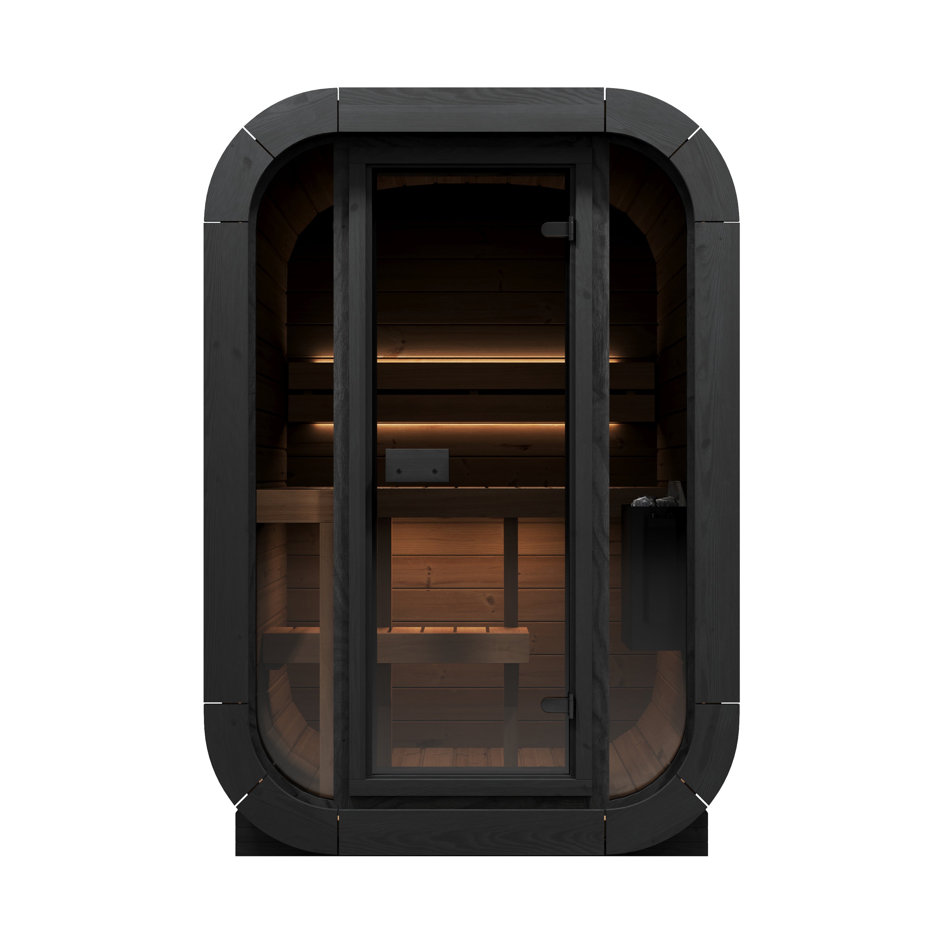 SaunaLife CL3G Cube-Series 2-Person Outdoor Home Sauna Kit