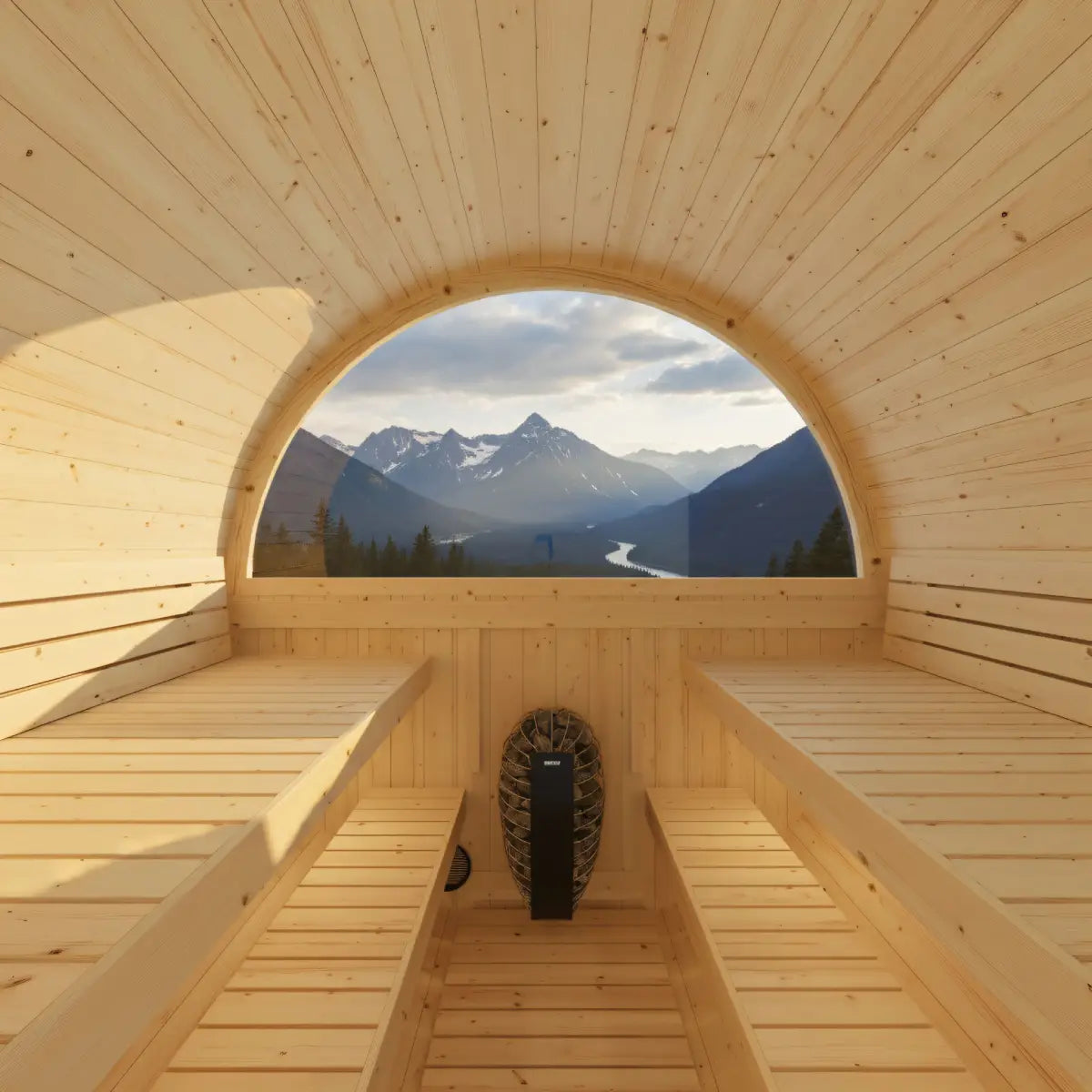Turku Finnish Barrel Sauna with Terrace and WiFi Heater - Finnish Sauna Builders