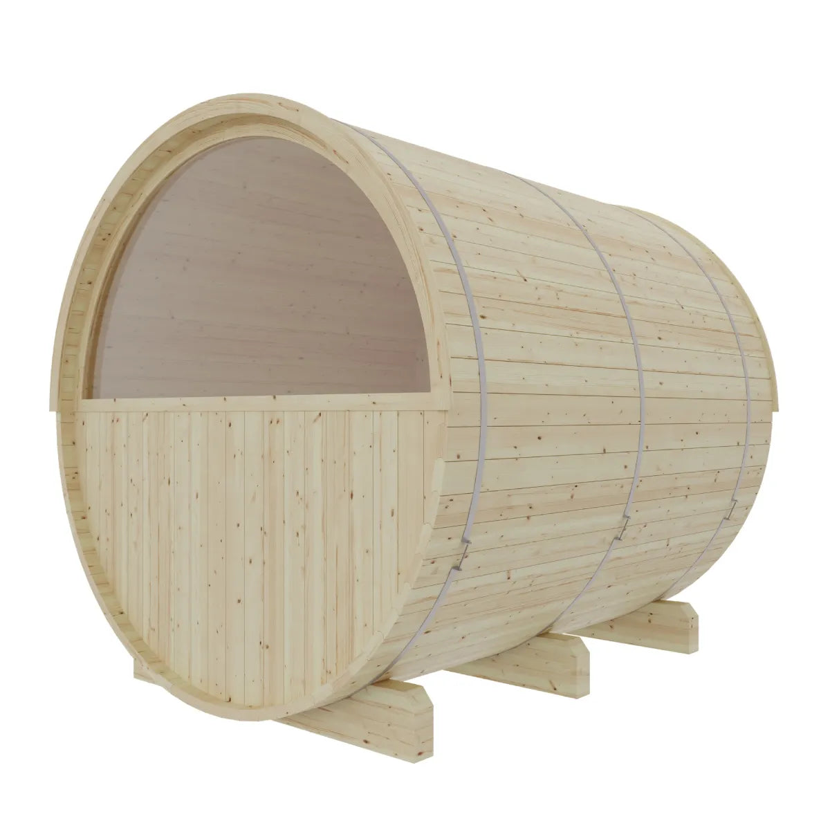 Vassa Finnish Barrel Sauna with WiFi Electric Heater for Outdoor Traditional Sauna Bathing