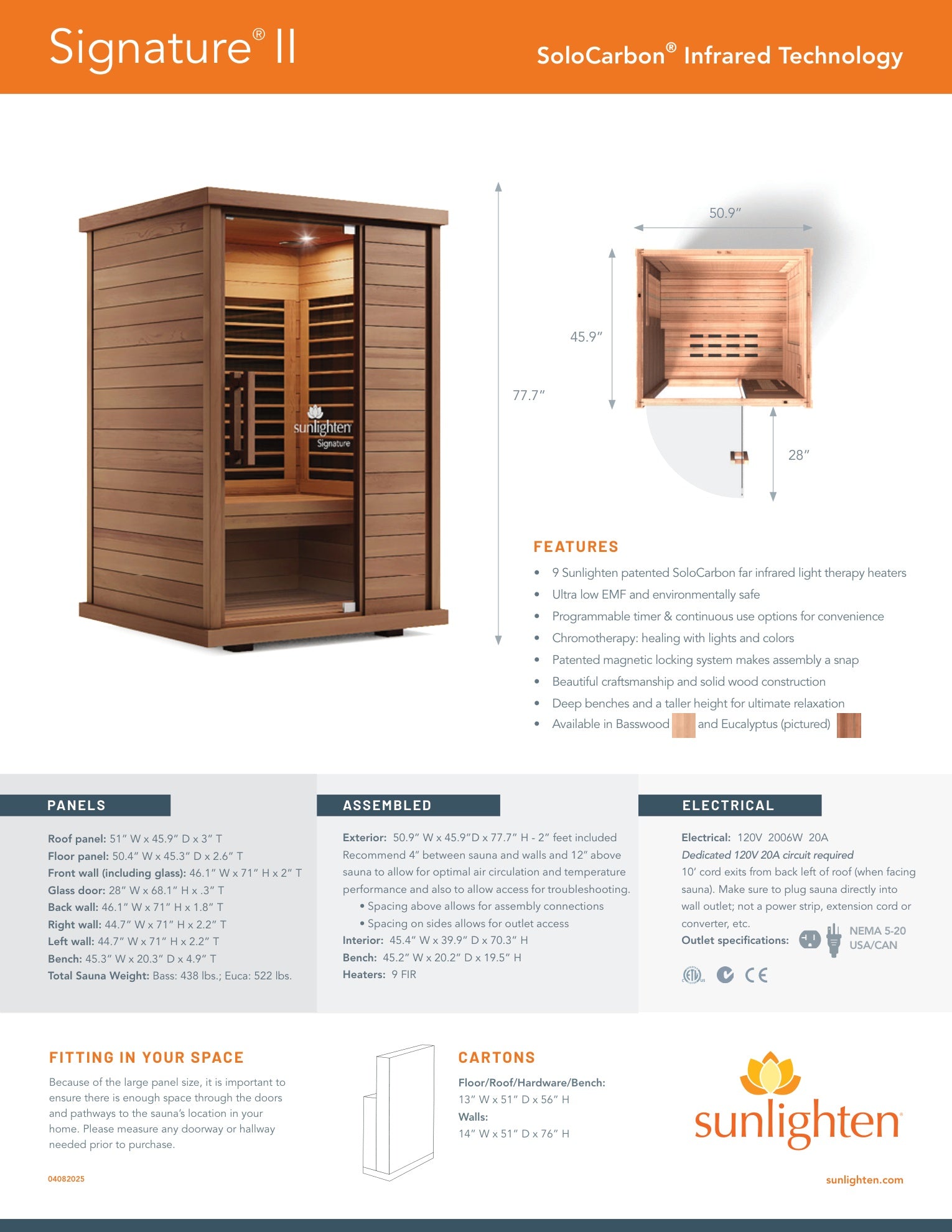 Sunlighten Signature II 2-Person FAR Infrared Sauna for Indoor Home Wellness