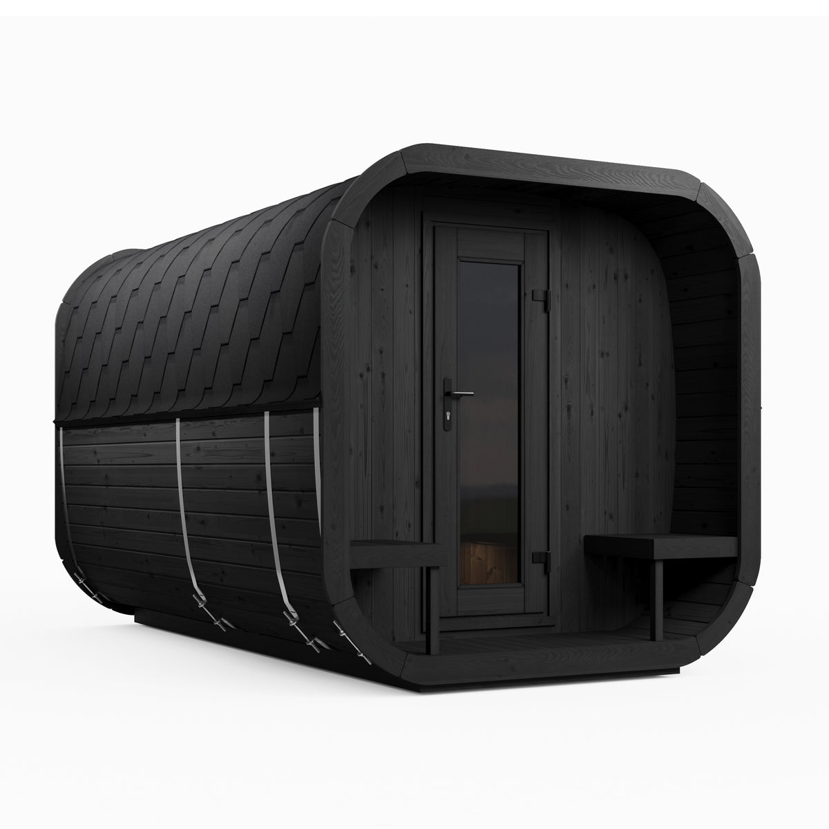 SaunaLife CL12GCPB Black Sauna Suite Kit – Up to 8 People – DIY Paint Included