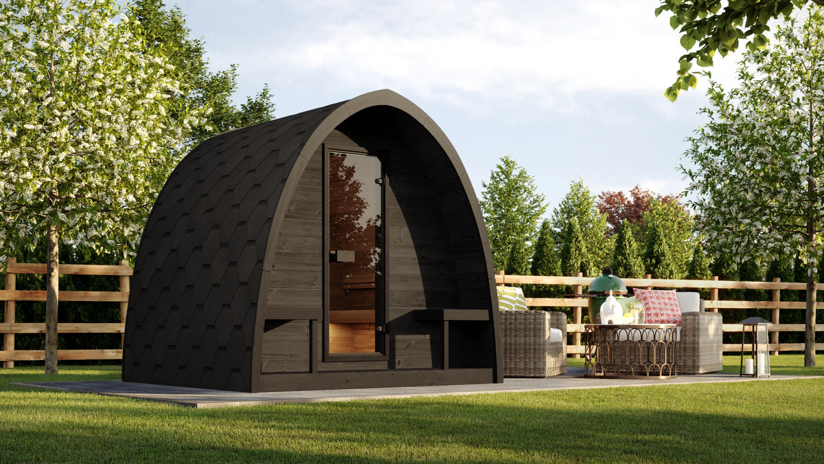 SaunaLife G3B Black Outdoor Sauna Kit – Up to 6 People – DIY Paint Included