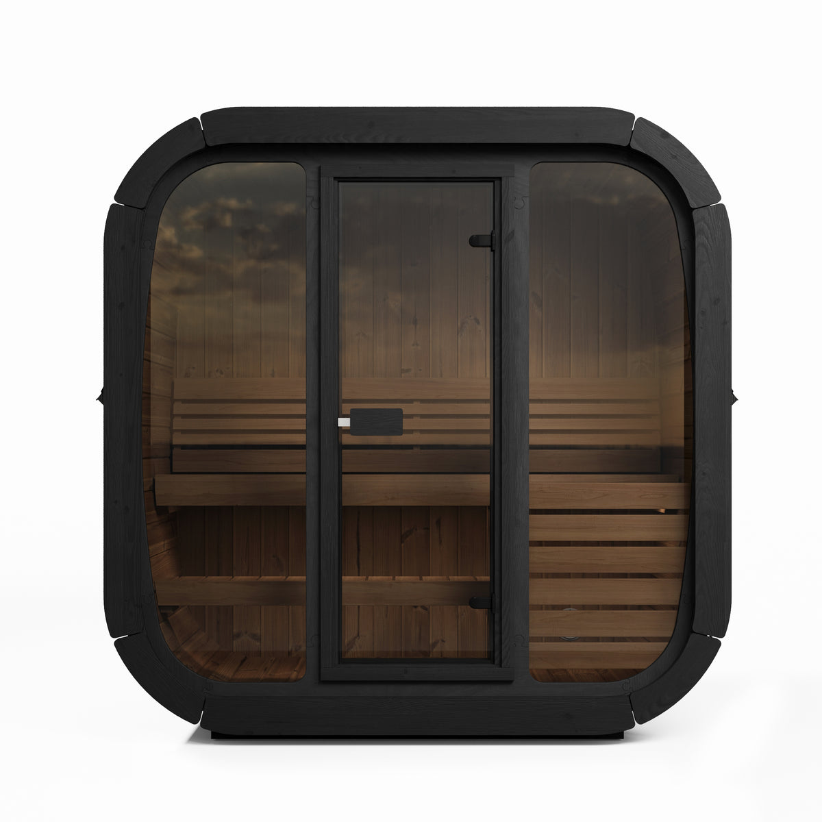 SaunaLife CL4GB Black Outdoor Sauna Kit – Up to 3 People – DIY Paint Included
