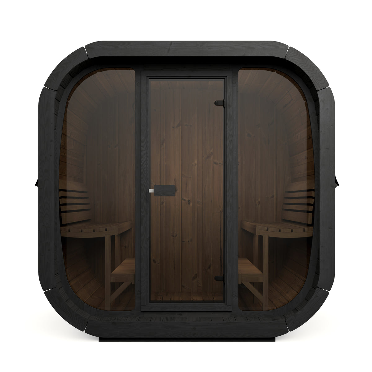 SaunaLife CL7GB Black Outdoor Sauna Kit – Up to 6 People – DIY Paint Included