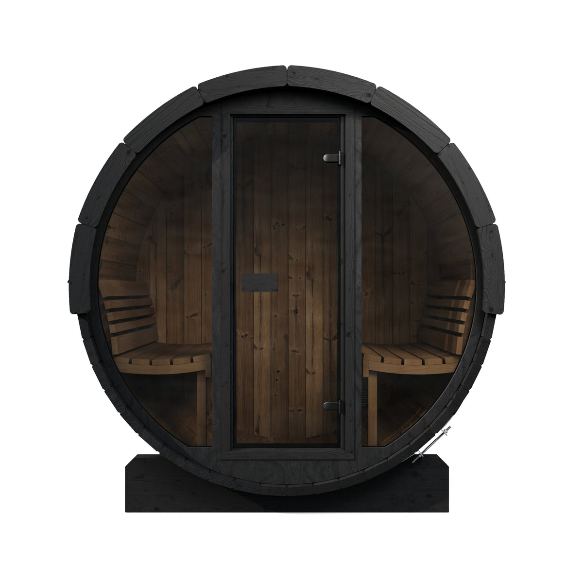 SaunaLife E7GB Black Barrel Sauna Kit – Up to 4 People – DIY Paint Included
