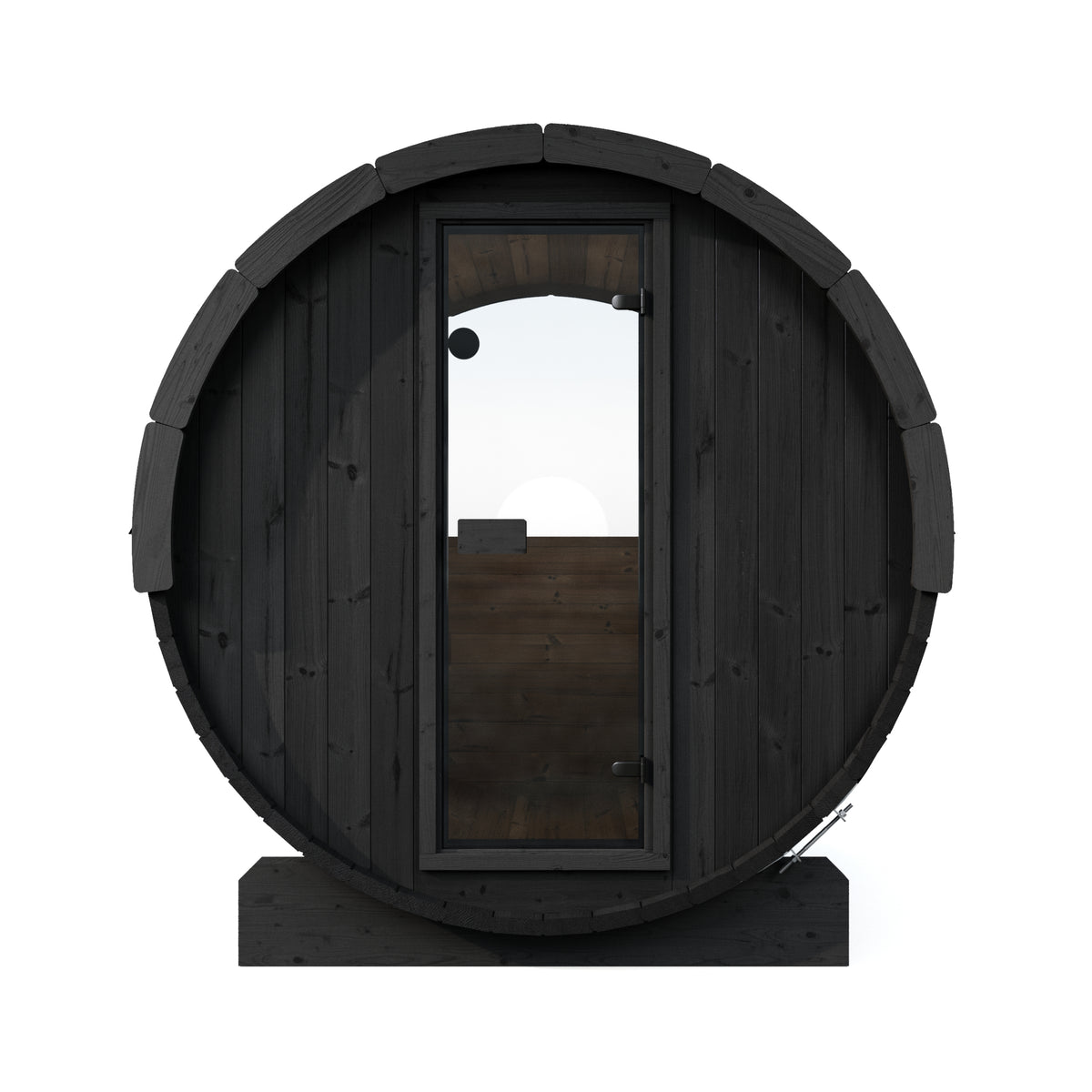 SaunaLife E8WB Black Barrel Sauna Kit – Up to 6 People – DIY Paint Included
