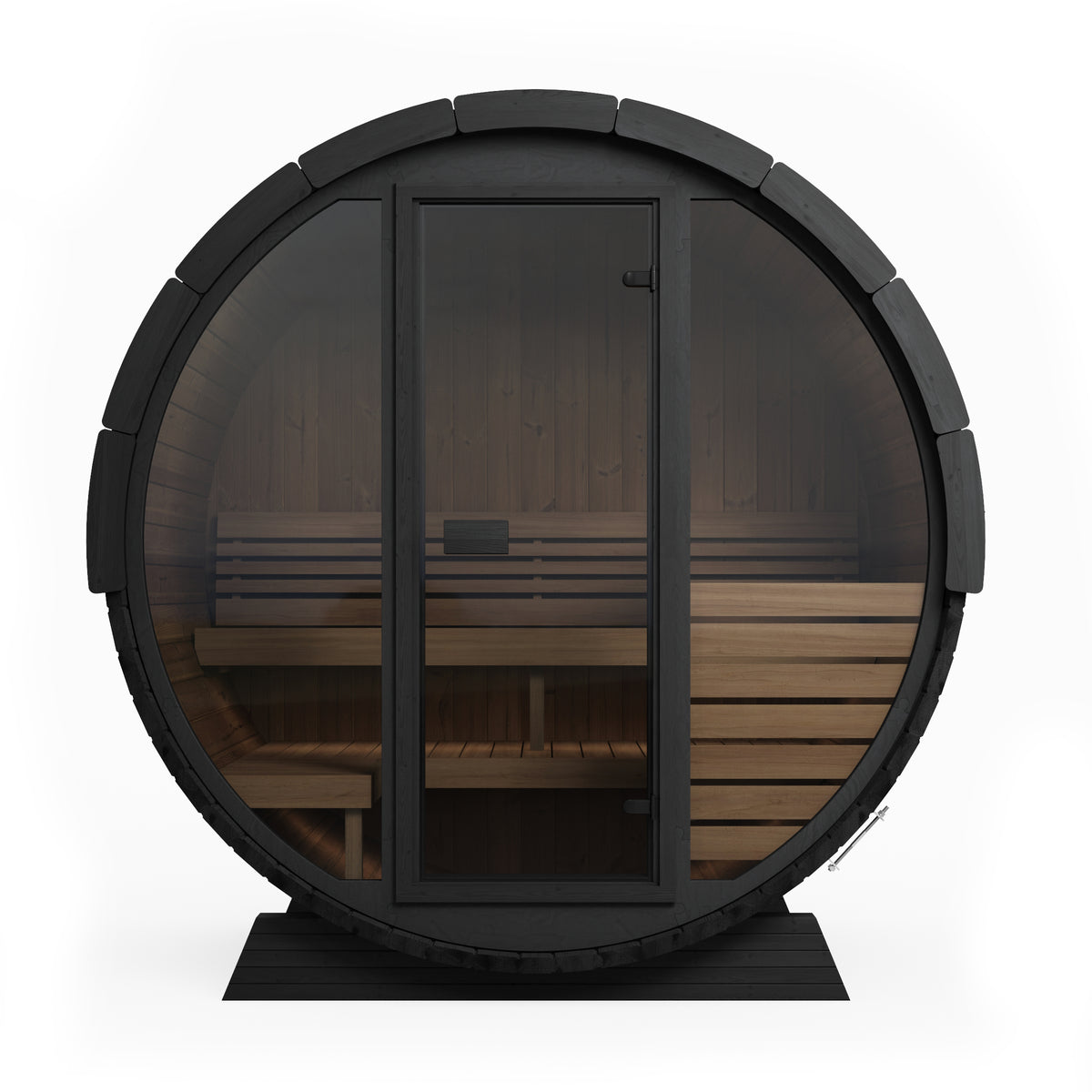 SaunaLife EE6GB Black Barrel Sauna Kit – Up to 4 People – DIY Paint Included