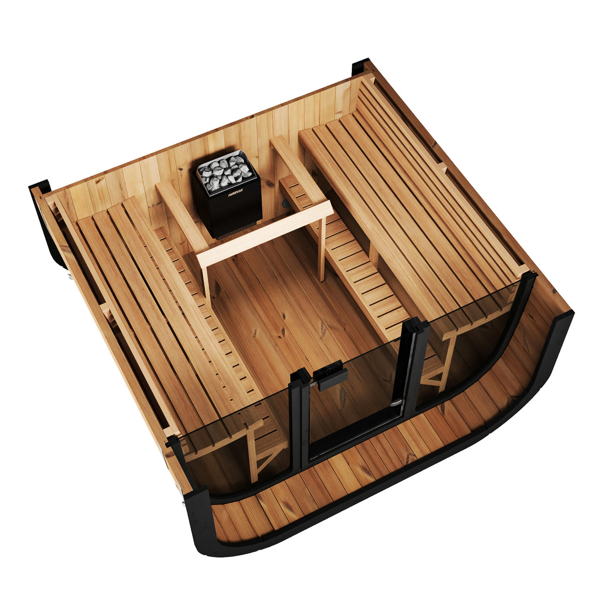 SaunaLife CL7GB Black Outdoor Sauna Kit – Up to 6 People – DIY Paint Included