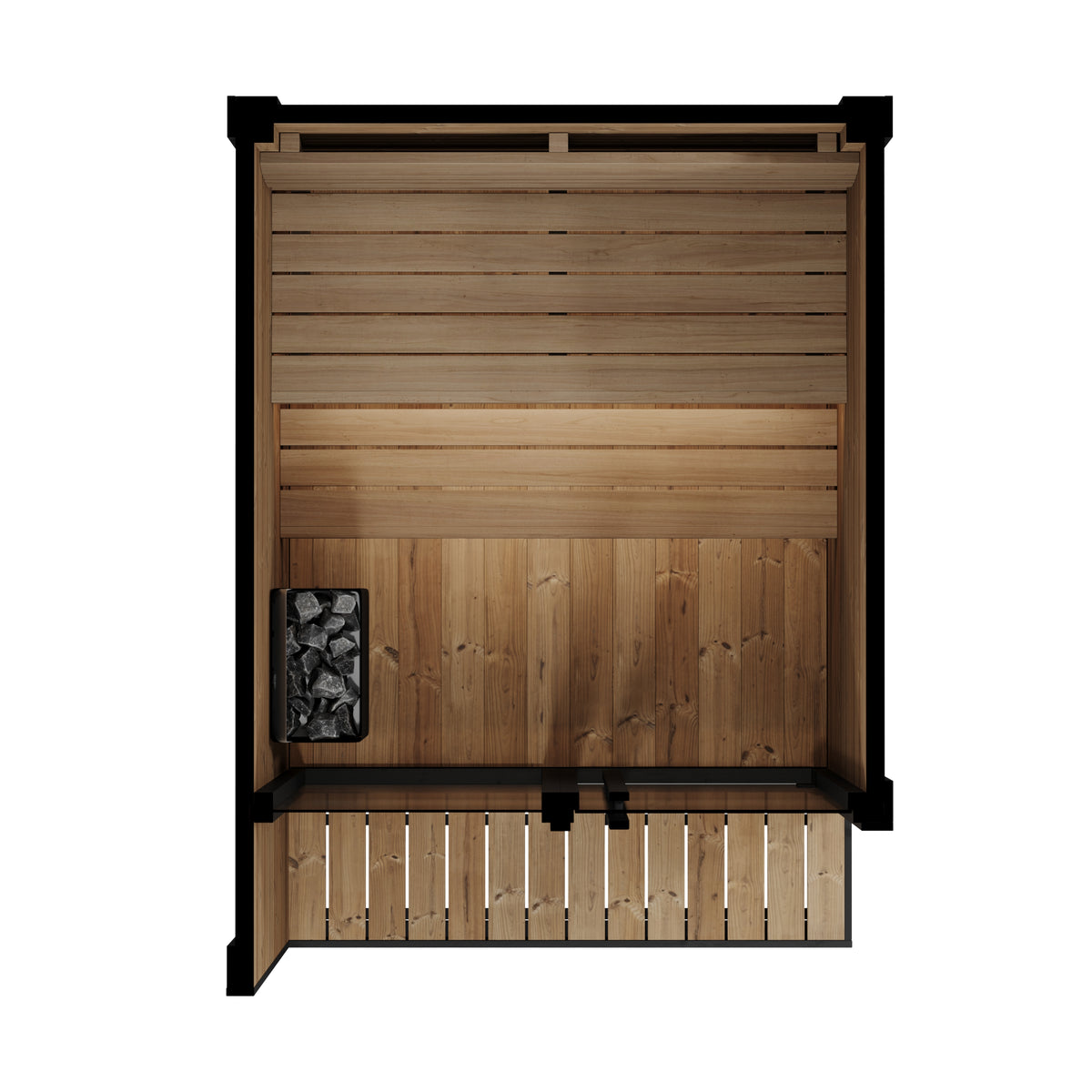 SaunaLife GL4B Black Outdoor Sauna Kit – Up to 4 People – DIY Paint Included