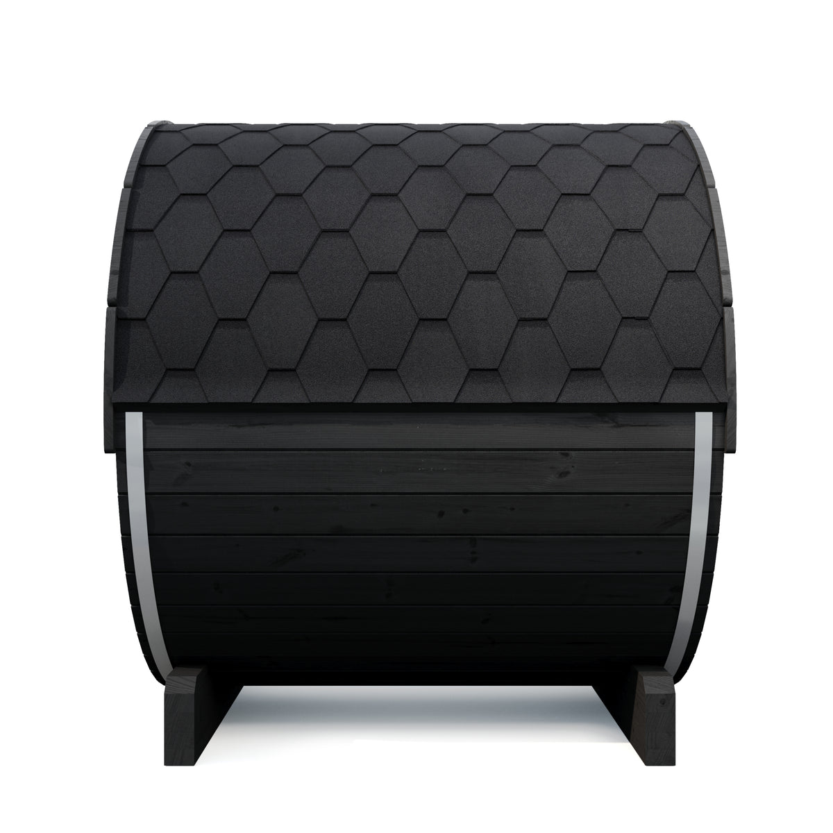 SaunaLife E7WB Black Barrel Sauna Kit – Up to 4 People – DIY Paint Included