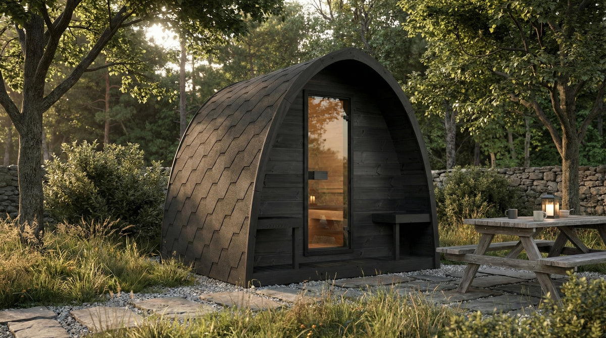 SaunaLife G3B Black Outdoor Sauna Kit – Up to 6 People – DIY Paint Included