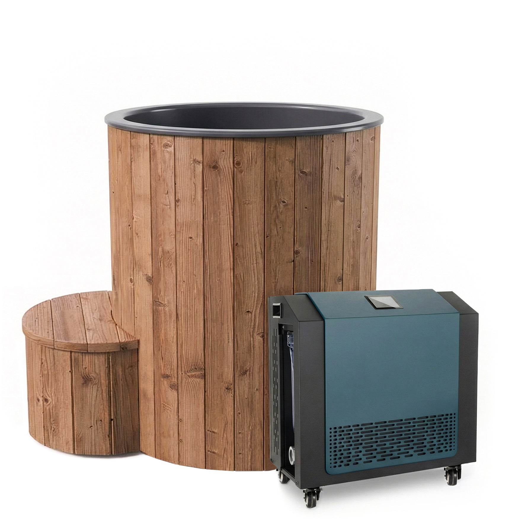 SaunaLife S1NC 1-Person Hot & Cold Immersion Tub – Natural Wood