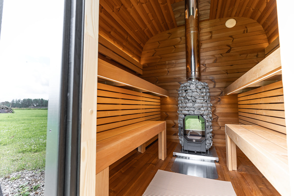 Leil® Saunas Black Cube Comfort (6-Person) Outdoor Sauna